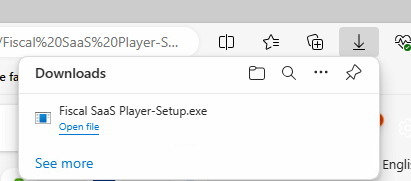 Download window in the browser